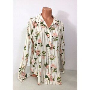 Rose & Olive Floral Blouse Top Womens XL